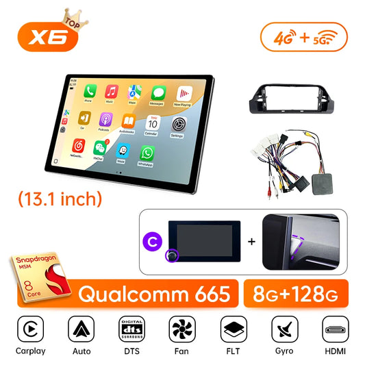 Ainavi 13.1 Car Radio For Toyota RAV4 2020 2021 2023 2024 RAV 4 XA50 Wireless Carplay Android Auto 4G Car Multimedia Player DSP - QUORE