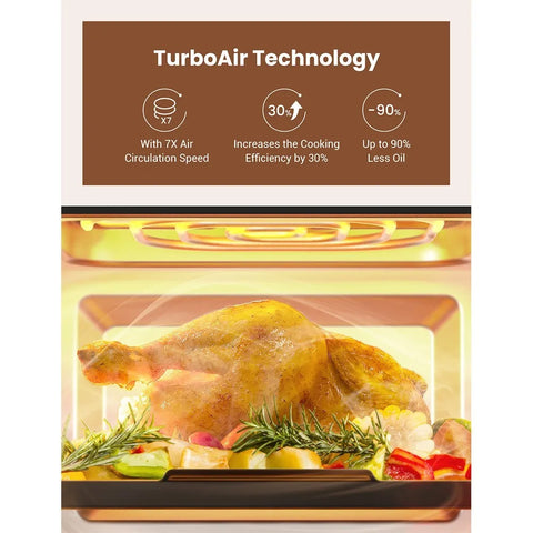 Air Fryer - Airfryer Oven - Heteluchtfriteuse - 15L - 1700W - 5 accessoires - PFAS-vrij - 80 tot 200 graden - Zwart