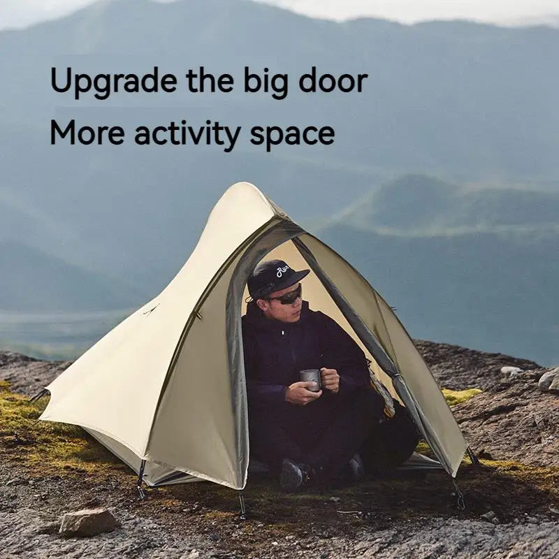 1-Persoons Tent – Trekkingtent – Kampeertent – Lichtgewicht Tent – Outdoor Tent – Waterdicht 20D Nylon – Compact Opvouwbaar