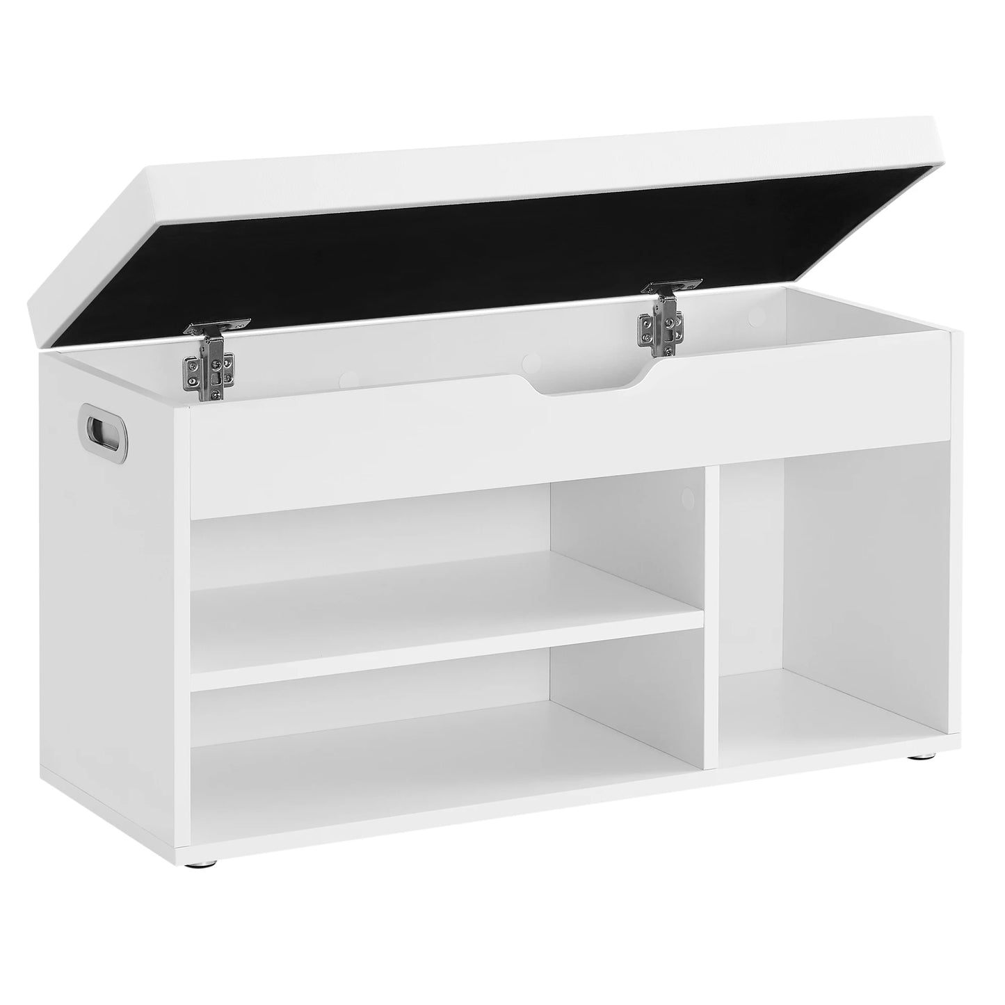 Schoenenkast - Multifunctionele Kast - Houten Schoenenkasten met Opbergruimte - 80 x 44 x 30 cm (B x H x D) -  Wit - QUORE