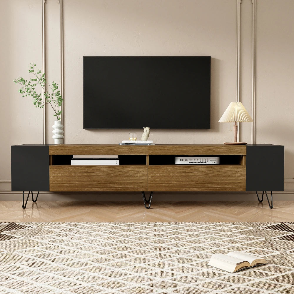 Tv-meubel – TV-kast – Televisiemeubel – Mediameubel – Wandmeubel – Geschikt voor 50-59 inch TV – Duurzaam MDF en spaanplaat met metalen poten