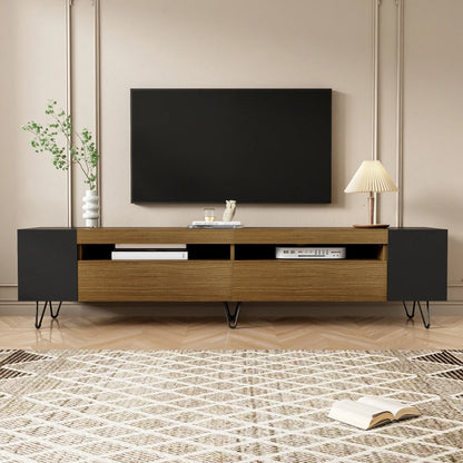 Tv-meubel – TV-kast – Televisiemeubel – Mediameubel – Wandmeubel – Geschikt voor 50-59 inch TV – Duurzaam MDF en spaanplaat met metalen poten
