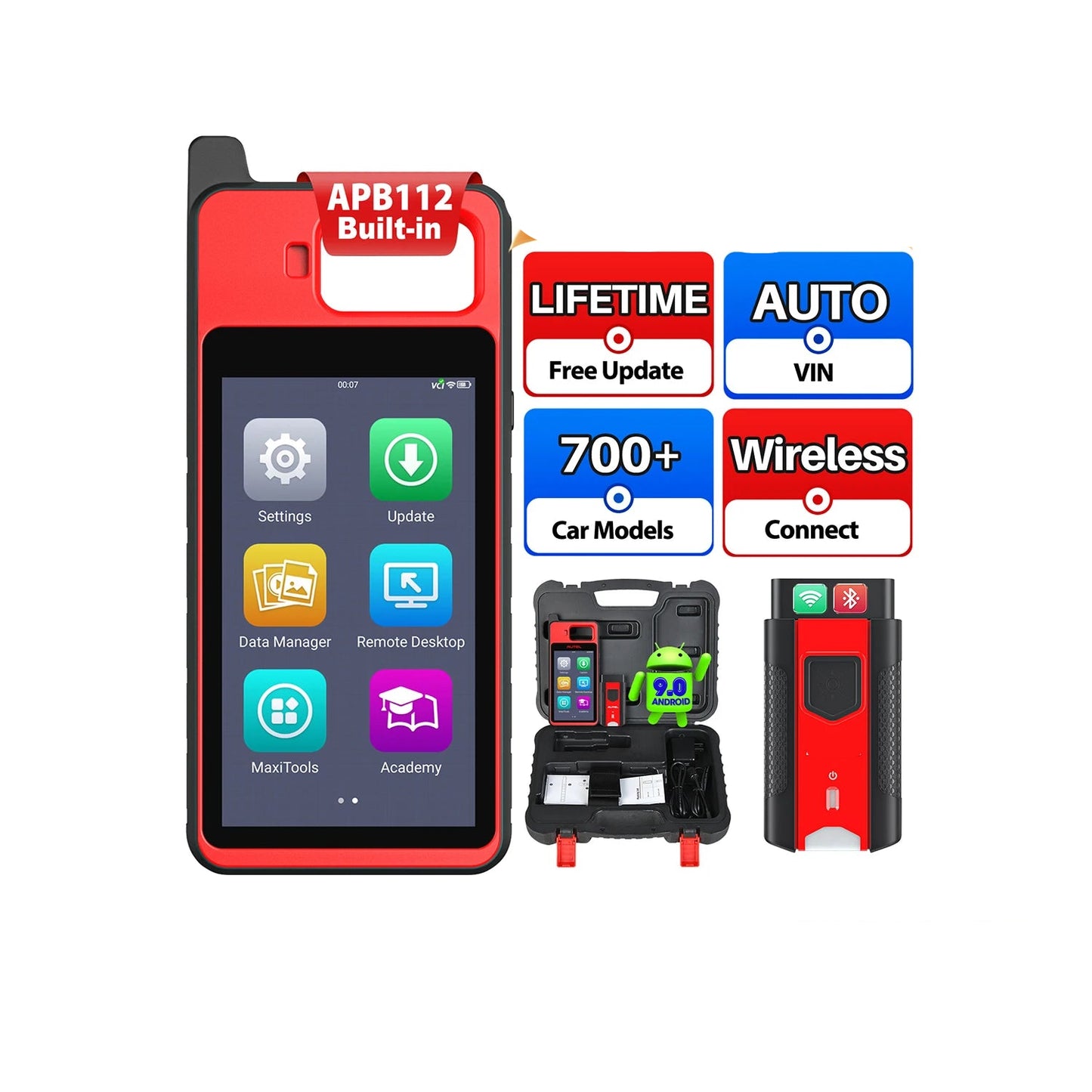 Autosleutel Programmeerder – Sleutel Programmering – Autosleutel Maker – Immobilizer Tool – Android Tablet – Bluetooth 5.0 – Langdurige Batterij