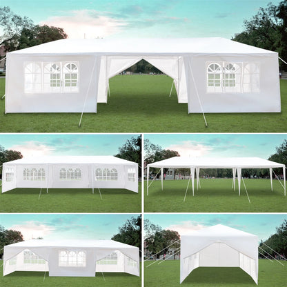 Partytent – Tent – Buitentent – Evenemententent – Waterdichte Tent – 3 X 9 Meter – Stalen Frame - Wit