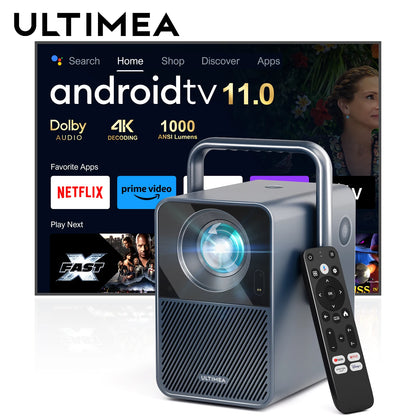 Projector – Beamer – Multimedia Projector – Home Cinema Projector – Full HD 1080p Resolutie – Android TV 11.0 & 1000 ANSI Lumen