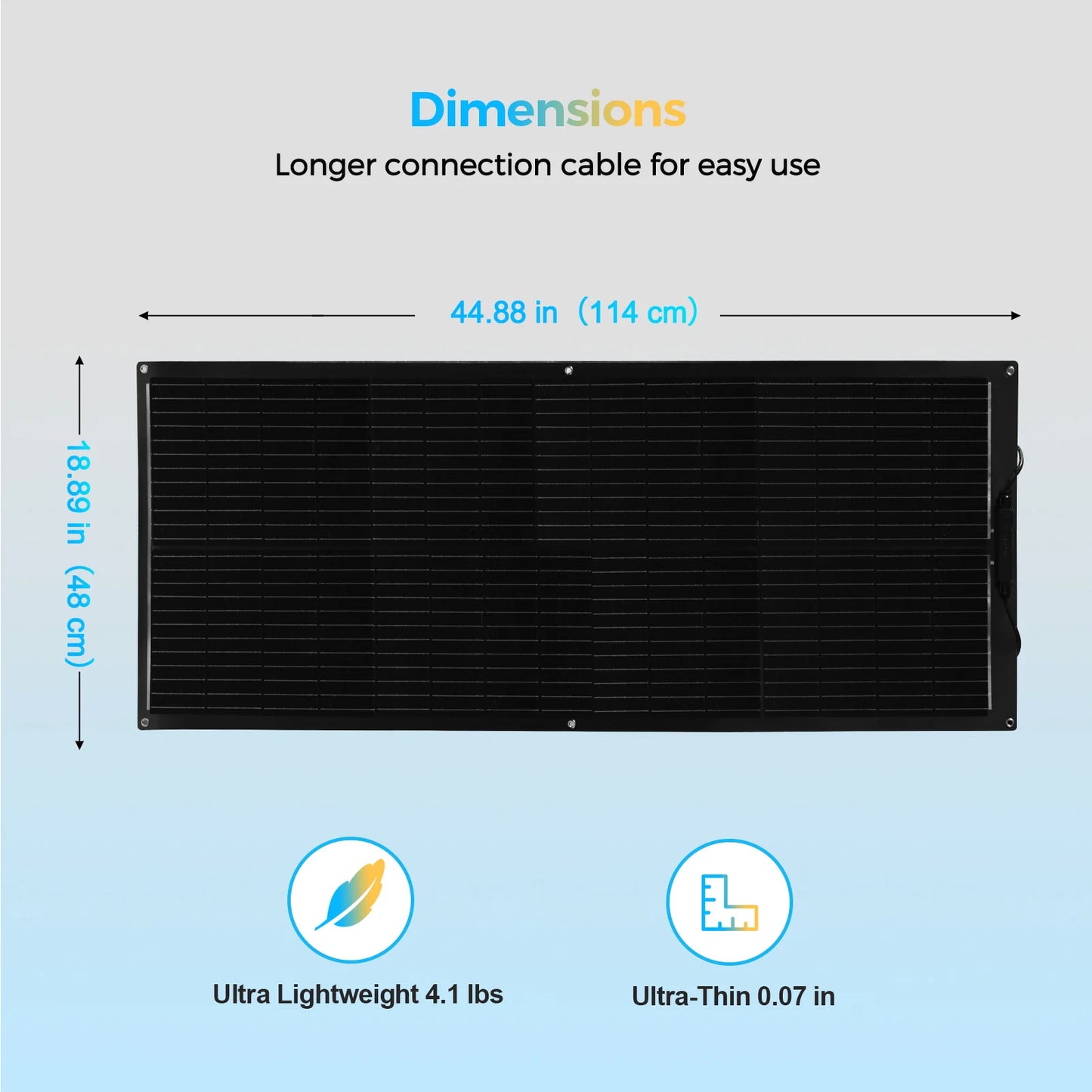 Zonnepaneel - Zonnepanelen - Monokristallijn - Flexibel - Buigzaam - Waterdicht - 600W - Geschikt voor Dak - Camper - Boot - Balkon