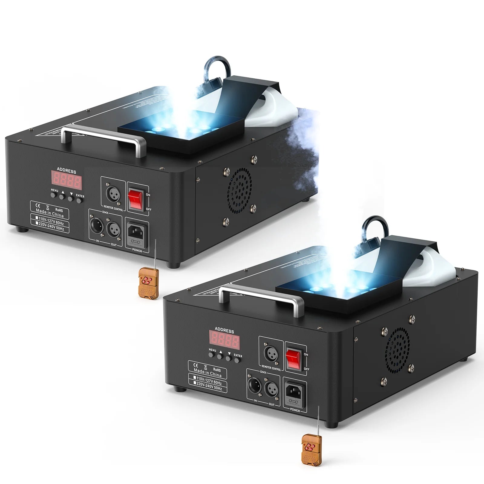 Rookmachine – Mistmachine – Fogmachine – Rookgenerator – Stage Fogger – 1500W Krachtige Output – 24 RGB LED Verlichting - QUORE