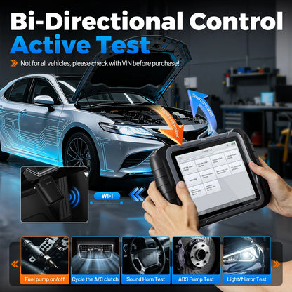 Auto Diagnosetool – Auto Scanner – OBD2 Scanner – ECU Codeerder – Diagnoseapparaat – 8-Inch Touchscreen – Wifi Draadloos – 42+ Onderhoudsfuncties - QUORE