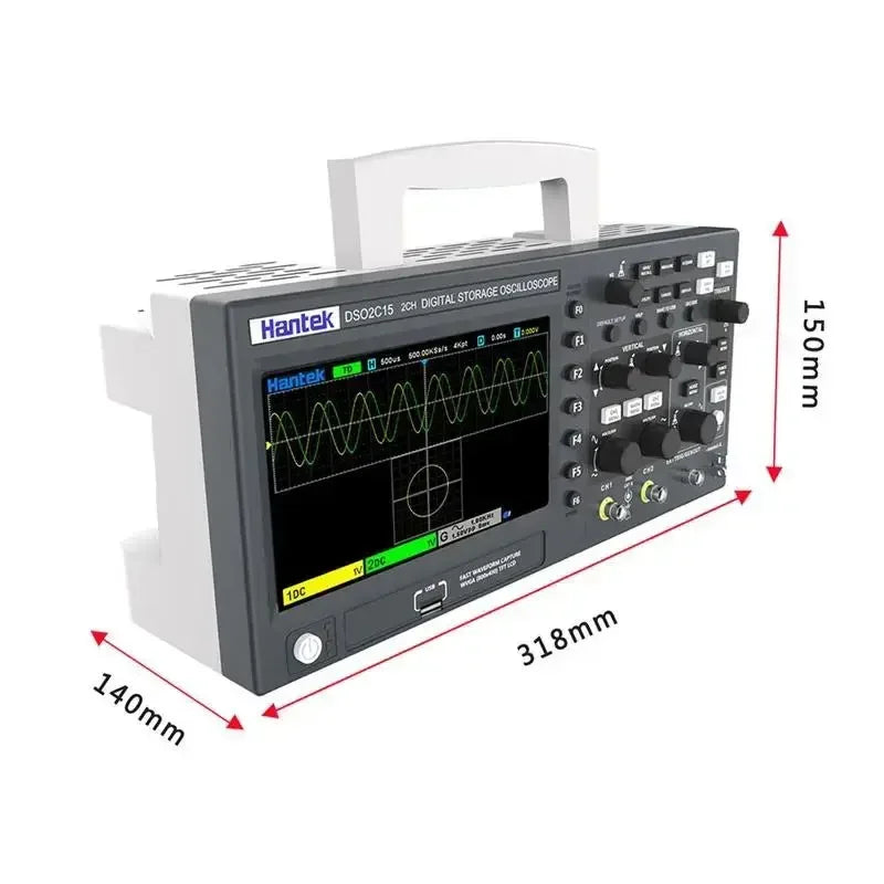 Digitale Oscilloscoop – Multimeter – Signaalgenerator – Frequentiemeter – Draagbare Oscilloscoop – 2 Kanalen – 150 MHz Bandbreedte