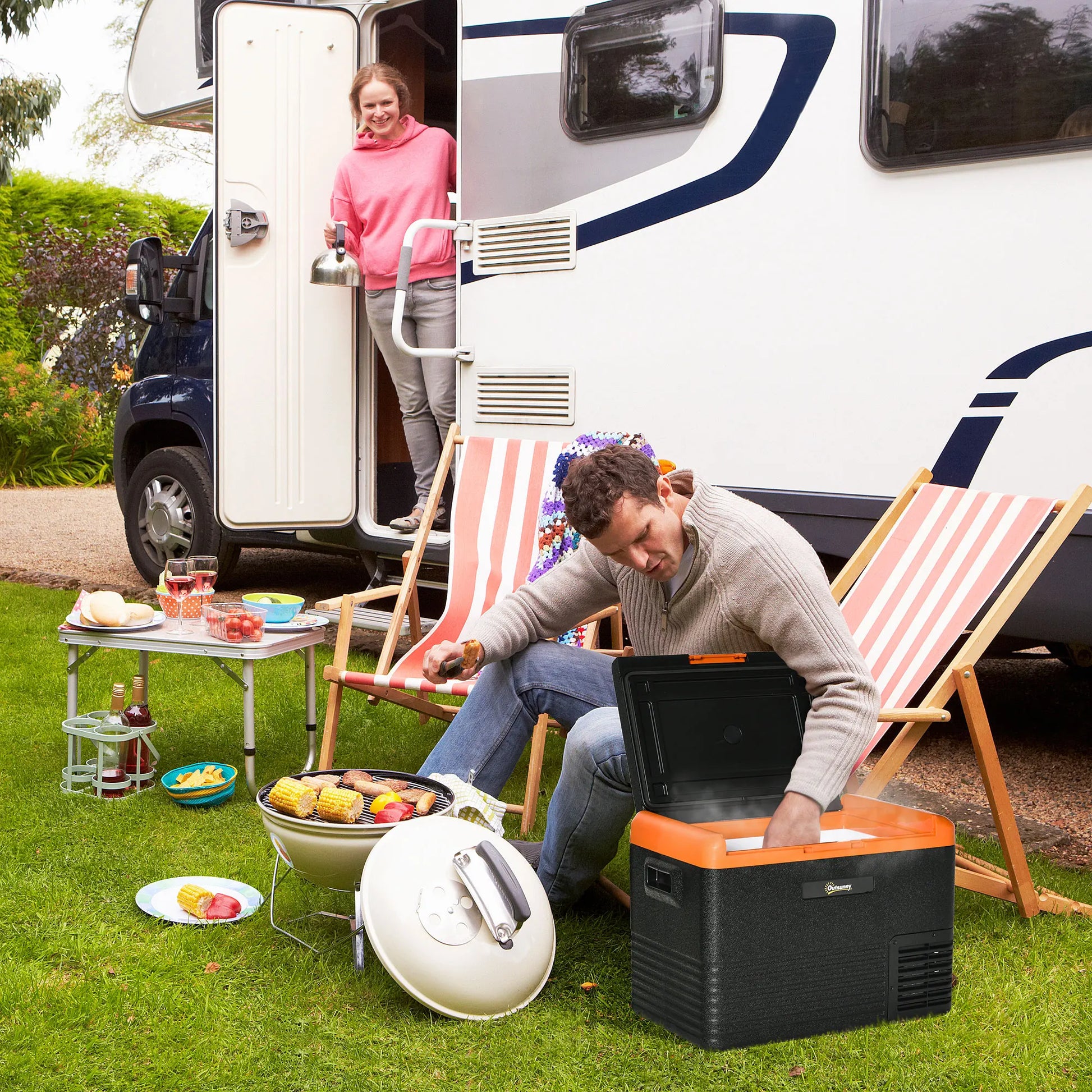 Draagbare Koelkast – Elektrische Koelbox – Mobiele Koelkast – Auto Koelkast – 40 Liter – Compressor Met Vriesfunctie – 12V En 24V Aansluiting - QUORE