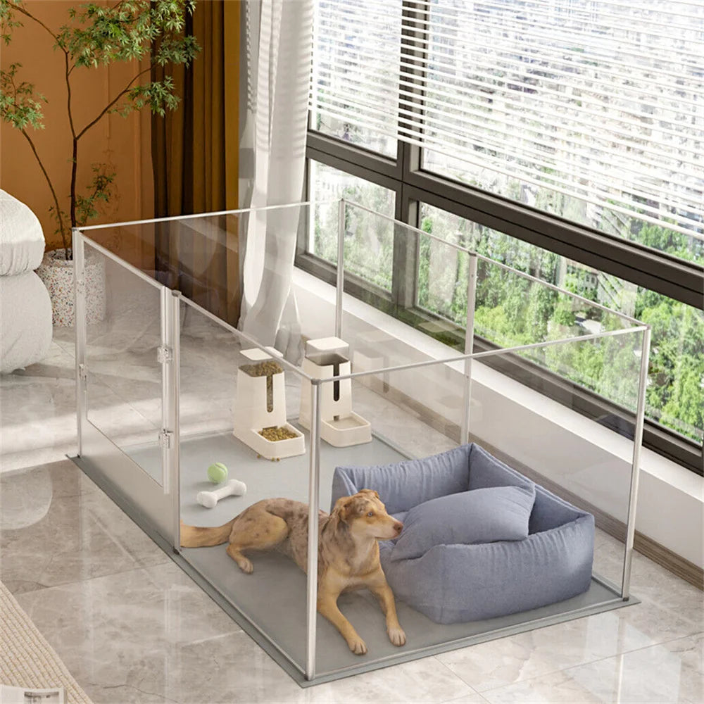 Hondenren – Speelren – Huisdierenren – Buitenren – Krasbestendig Acryl – Aluminium Frame