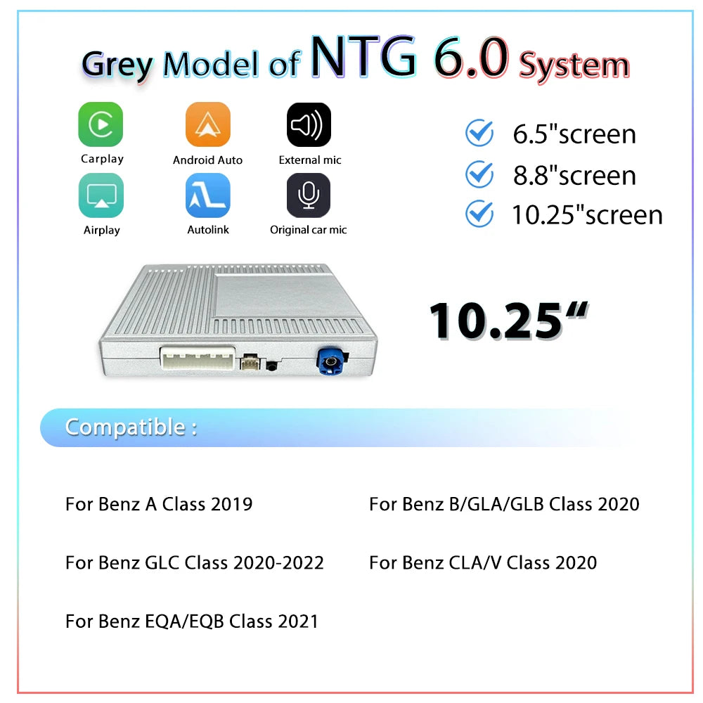 CarPlay module – Draadloze CarPlay – Android Auto Interface – Mirror Link – AirPlay – Geschikt voor NTG 6.0 Mercedes 2019-2022 – Plug & Play Installatie – Behoud Originele Functies
