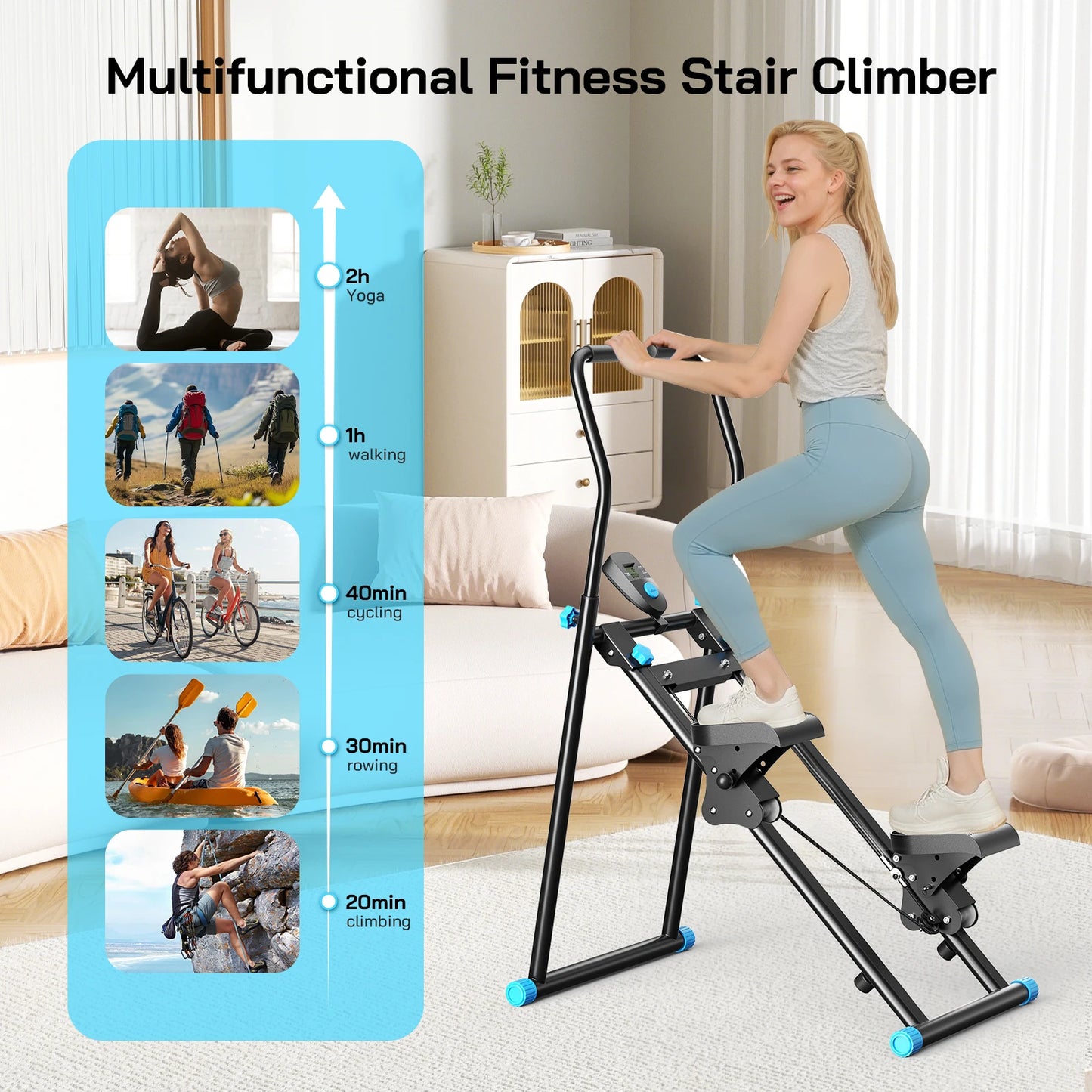 Stepper – Stair Stepper – Traploper – Verticale Klimmer – Mini Stepper – Inklapbaar Compact – Tot 150 kg Draagkracht