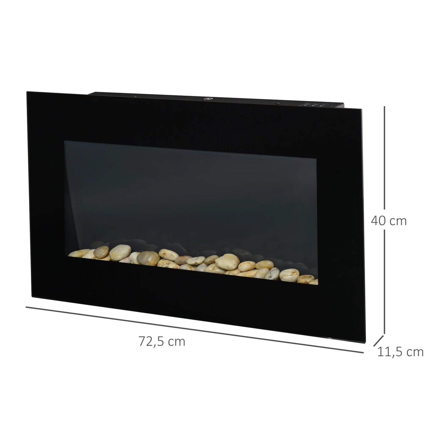 Elektrische Haard – Sfeerverwarming – Vuurdecoratie – Wandhaard – Sfeervolle Haard – 1000W/2000W – Realistisch Vlameffect
