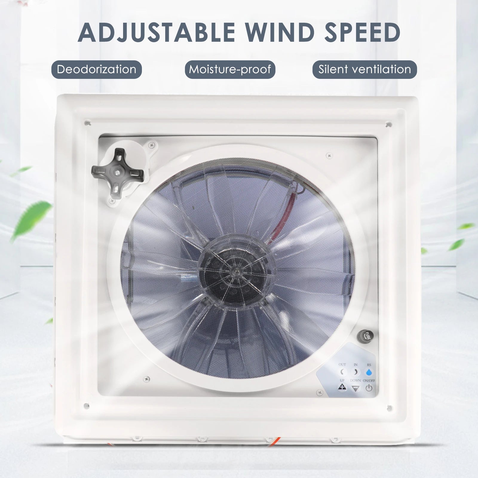 Elektrische Dakventilator – Camper Ventilator – Dakventilator Met Afstandsbediening – Ventilator Met Regensensor – 3 Snelheden – Eenvoudige Installatie - QUORE