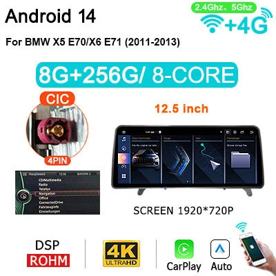 Draadloze CarPlay Auto Stereo – 2-DIN Autoradio – Multimedia Speler – Bluetooth Radio – 7 inch Touchscreen – Android 14 – 4G Connectiviteit – GPS Navigatie