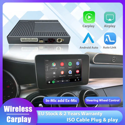 Draadloze CarPlay Module – Wireless CarPlay Adapter – Apple CarPlay Interface – Android Auto Connector – NTG 6.0 Systeem Upgrade – Plug-and-Play Installatie – Ondersteuning Voor 10,25” En 12,3” Schermen
