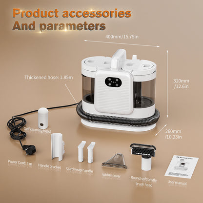 RAYFURN C988 1650W Steam Clean Machine 15000Pa Spray Brush Suction Power System Cleaner for Carpet Car Sofa Bed Cleaning Washer