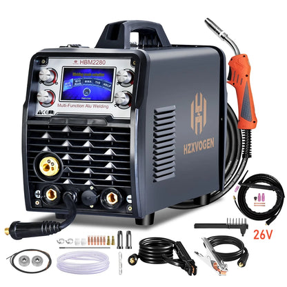 MIG-lasmachine – Lasapparaat – Lasinverter – TIG-lasser – ARC-lasmachine – 26V Toorts – Intelligente Bediening met LCD-display