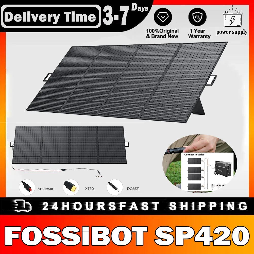 Zonnepaneel – Zonne-energie – Zonnepanelen – Campingpaneel – Mobiel Zonnepaneel – 420W Vermogen – IP67 Waterdicht