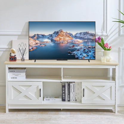 Tv-Meubel – Tv-Kast – Tv-Stand – Meubel – Draagkracht 136 Kg – Stopcontact Met Usb-Poort - 150 x 40 x 66 cm - Wit