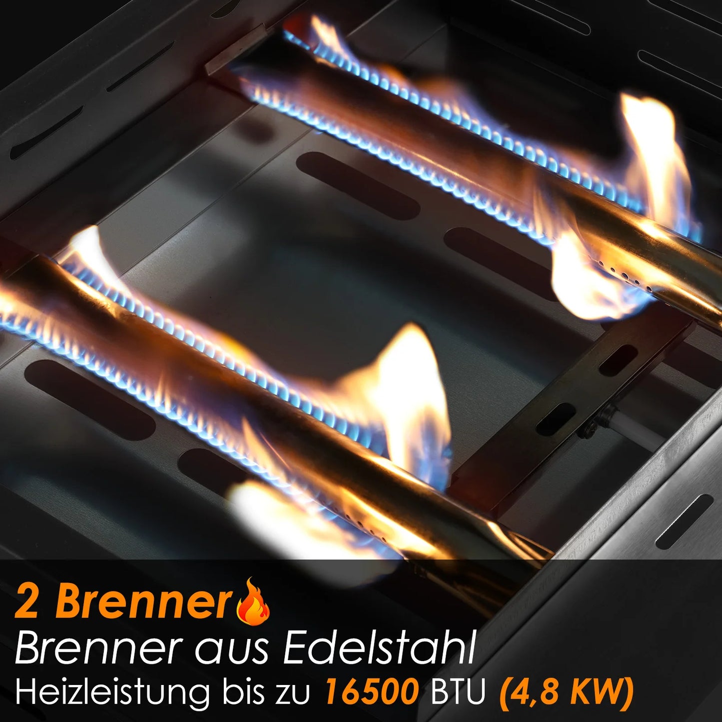 3-Pits Gasbarbecue – Compacte Grill – Tafelbarbecue – Buitenbarbecue – Gietijzeren Grillplaat 57x36 Cm – Roestvrijstalen Branders – Inklapbare Poten