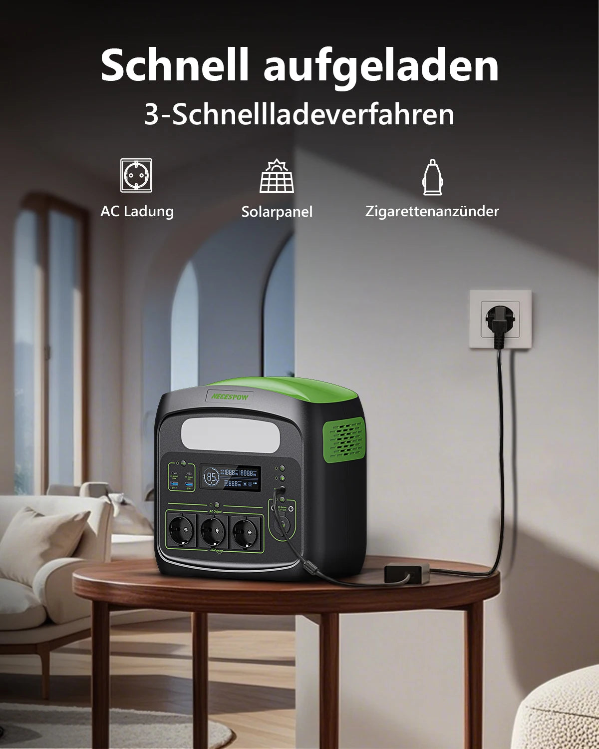 Powerstation – Draagbare Generator – Noodstroom – Camping Accu – Mobiele Energie – 700W Vermogen – 483,84Wh LiFePO4 Batterij