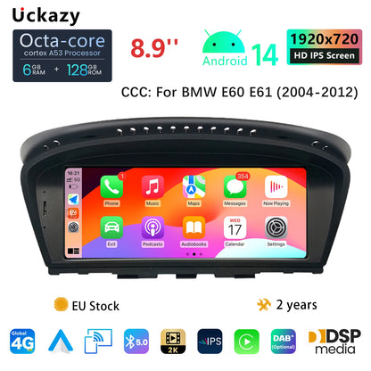 Carplay Autoradio – Multimedia Unit – Draadloze CarPlay – Android 14 Systeem – BMW Compatible – 8.8 Inch HD Touchscreen – 6GB RAM 32GB Opslag