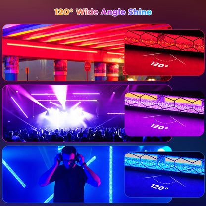 LED Lichtbalk Set – LED Lichtbalken – Podiumverlichting – DJ Lichtbalk – Sfeerverlichting – 420W Vermogen – Aluminium Behuizing – DMX512 Controle – RGB en COB LEDs – EU Stekker - QUORE