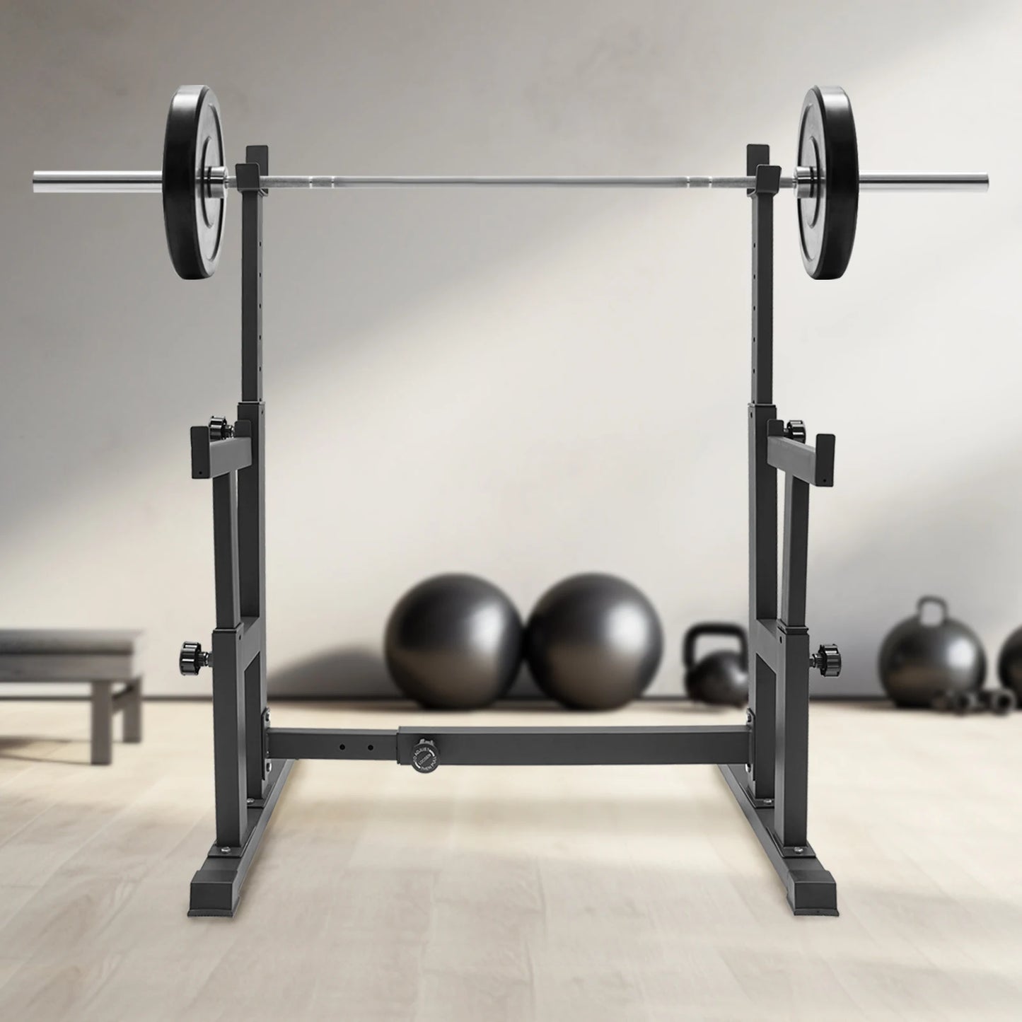 H-Vormig Halterrek - Halterhouder - Halterstandaard - 250KG Belastbaar - Hoogte & Lengte Verstelbaar - Fitness Bankdruk Standaard - Home Gym Krachttraining