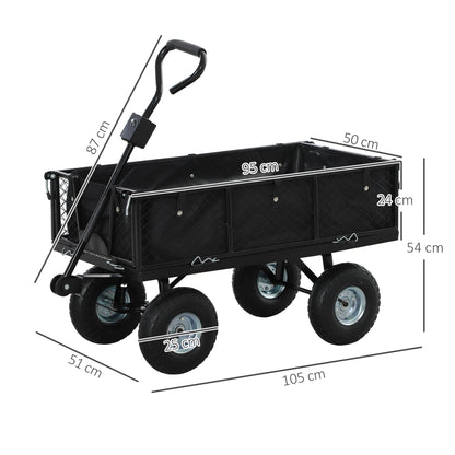 Bolderwagen – Bolderkar – Transportwagen – Trolley – Stevige Stalen Constructie – 114 Liter Inhoud – 300 Kg Draaggewicht