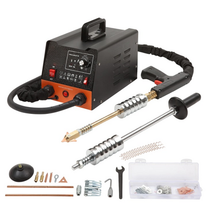 Lasdeuktrekker - Stiftlasmachine Deukreparatieset - Puntlasser - Machinelasaccessoires - Voor Auto's & Vrachtwagens - 3000W - AC 120W - 60Hz - Zwart - QUORE