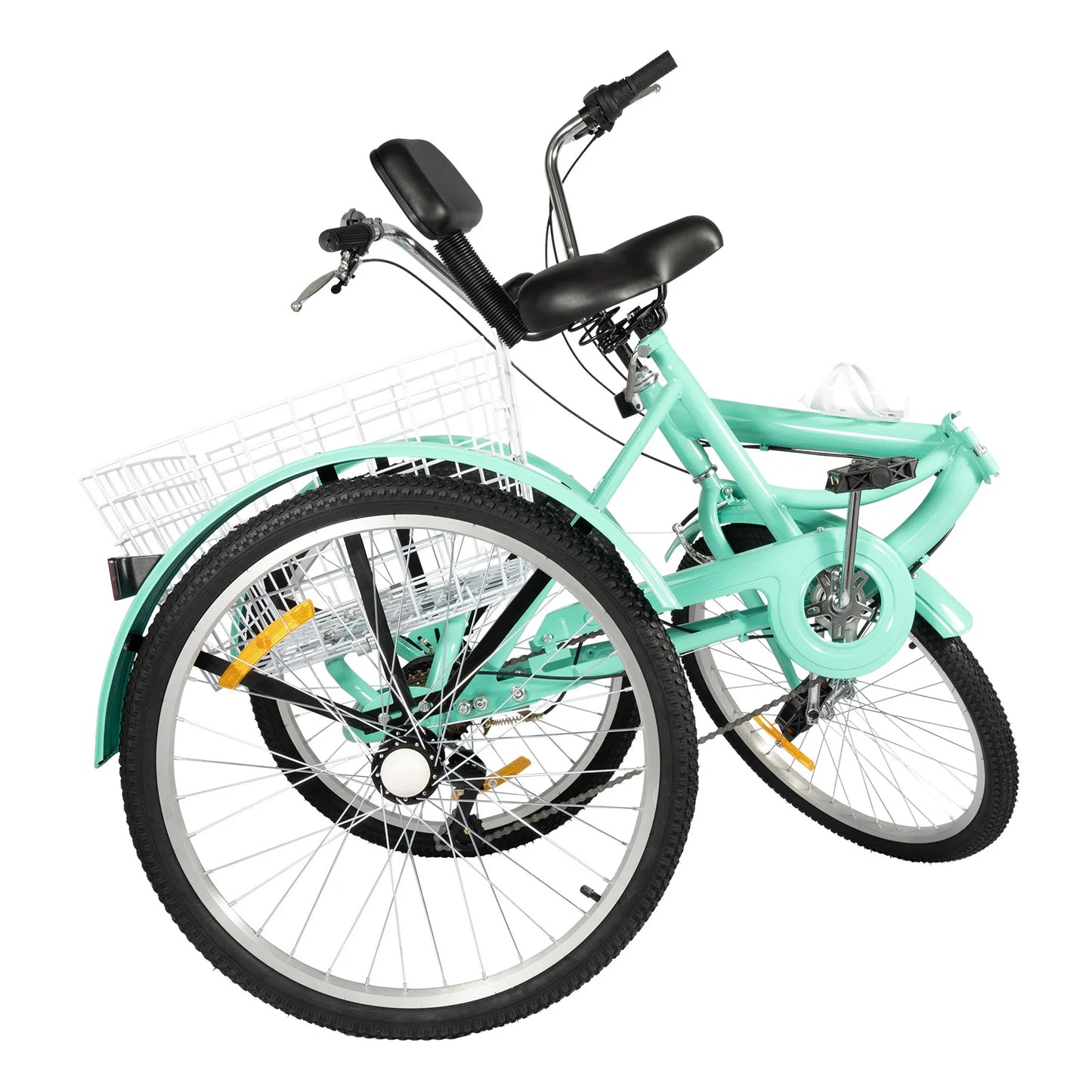 Driewieler Voor Volwassenen – Driewielerfiets – Drie Wielen – Stabiele Fiets – Stadsfiets – Hoogwaardig Koolstofstaal – 7 Versnellingen