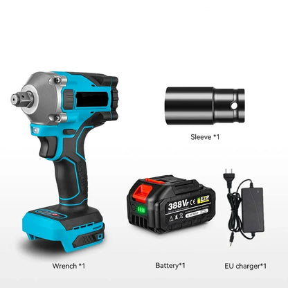 Slagmoersleutel - Slagschroevendraaier - Slagmoermachine - Elektrische - 1000Nm - 20V - 1/2 Inch - Slagmoersleutelset - Borstelloos, Snoerloos - Inclusief 1x Accu