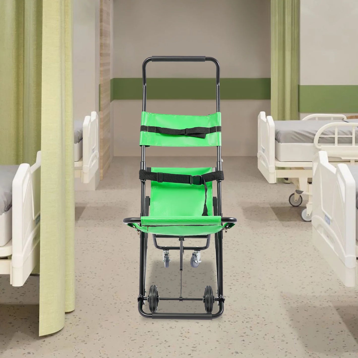 Opvouwbare Trapstoel – Noodtrapstoel – Evacuatiestoel – Transportstoel – Rolstoel Trap – Lichtgewicht Aluminium – Draagvermogen 159 kg - Zwart & Grijs