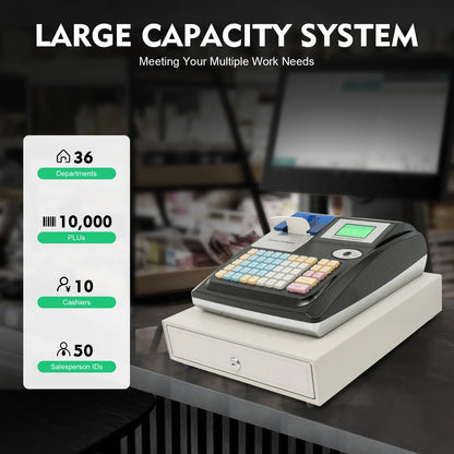 Elektronisch Kassasysteem – Kassalade – Kassa Machine – Betaalsysteem – POS Systeem – 48 Toetsen – Dubbele LED-Display