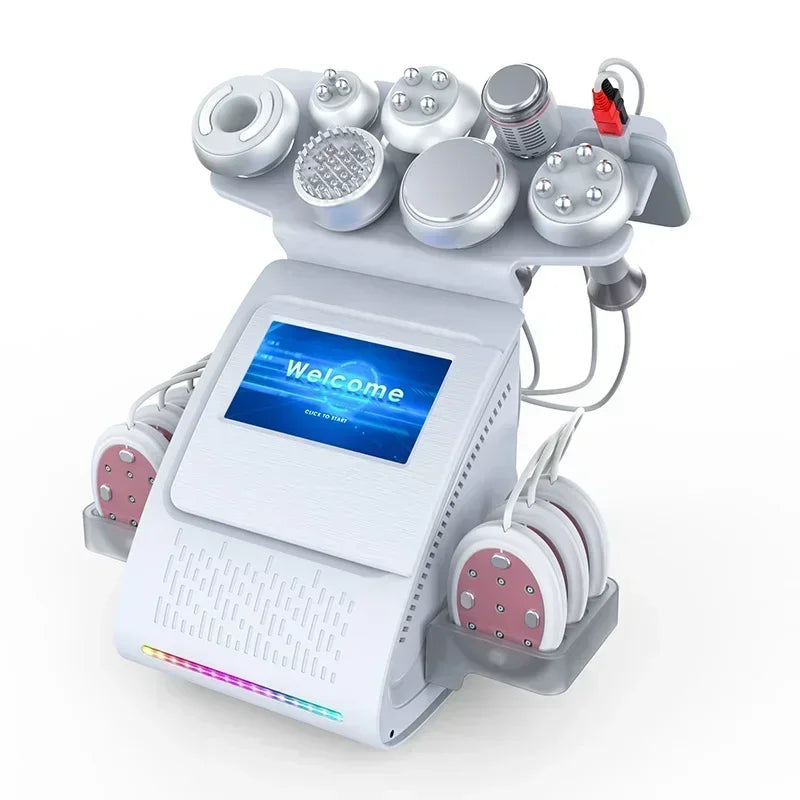 Multifunctionele Ultrasone Body Slimming Machine – Huidverzorgingsapparaat – Vetverbrander – Lichttherapie – Huidversteviger – 80 kHz Cavitatie – 7-Inch Touchscreen