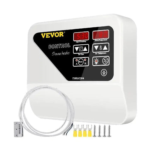 Vevor - Sauna Controller - Digital - External Controller - for Sauna Heater - 3-9kw Digital Controller - White