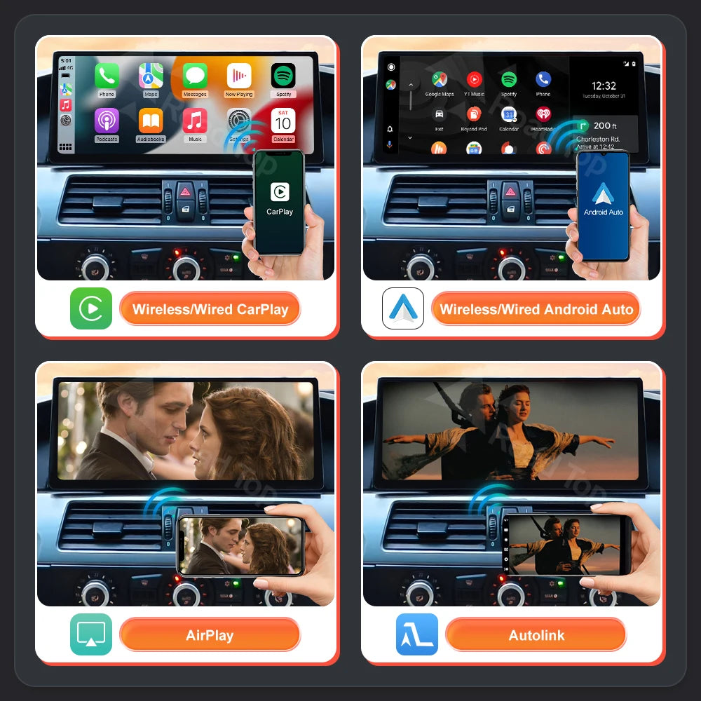 12,3 Inch Ultra-Dun Multimedia Display – Auto Scherm – Navigatie Scherm – Touchscreen Interface – Multimedia Paneel – Draadloos CarPlay – Android Auto Ondersteuning