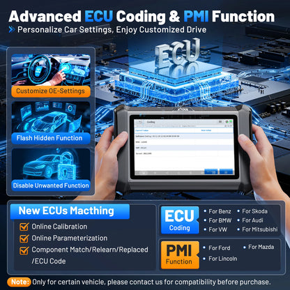 OBD2 Scanner – Autodiagnose Apparaat – Foutcode Uitlezer – Diagnosetool Garage – Diagnose Scanner – 7 Inch Touchscreen – Geavanceerde ECU Codering - QUORE