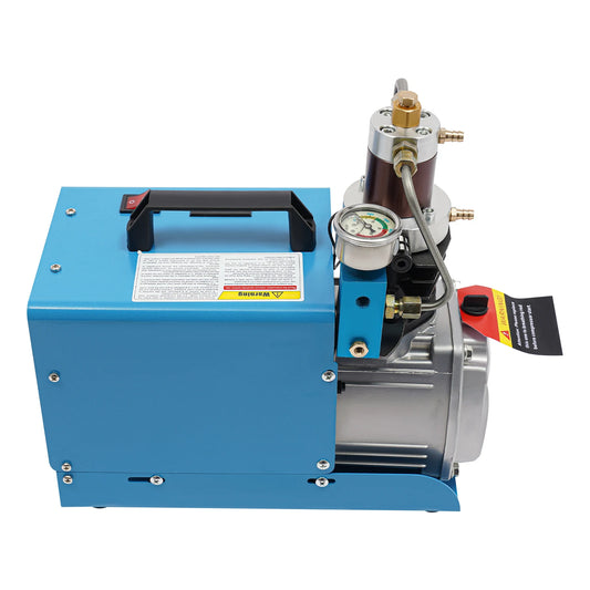Luchtcompressor – Compressor – Luchtpomp - Airpress Compressor - Elektrische Compressor – Oppompen – Industrieel – 2800 RPM - 1800 W Motor – 40 Mpa Max Druk-  220V - Blauw - QUORE