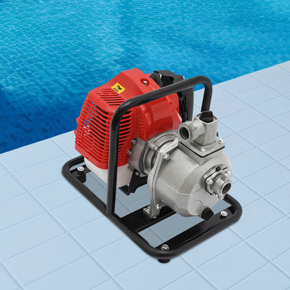 Waterpomp - Vijverpomp - Duurzame Zonne Pomp - Tuinpomp - 1.25KW Vermogen - 2-Takt Motor - 98.43ft Lift & 35.66Gal/Min - Benzine - Doorstroom – Corrosiebestendig Carbonstaal