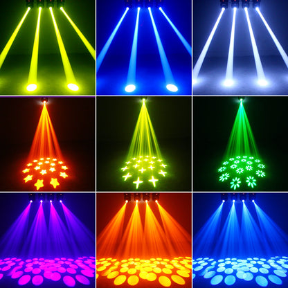 Moving Head Verlichting – Podiumverlichting – DJ Licht – Disco Licht – Party Licht – 2 stuks 100W LED – DMX512 Besturing – Flight Case