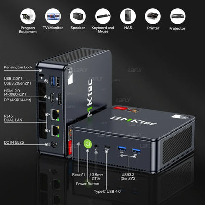 Mini PC – Mini Desktop – Compacte PC – Microcomputer – Kleine Computer – AMD Ryzen 5 6600H – 16GB DDR5 RAM