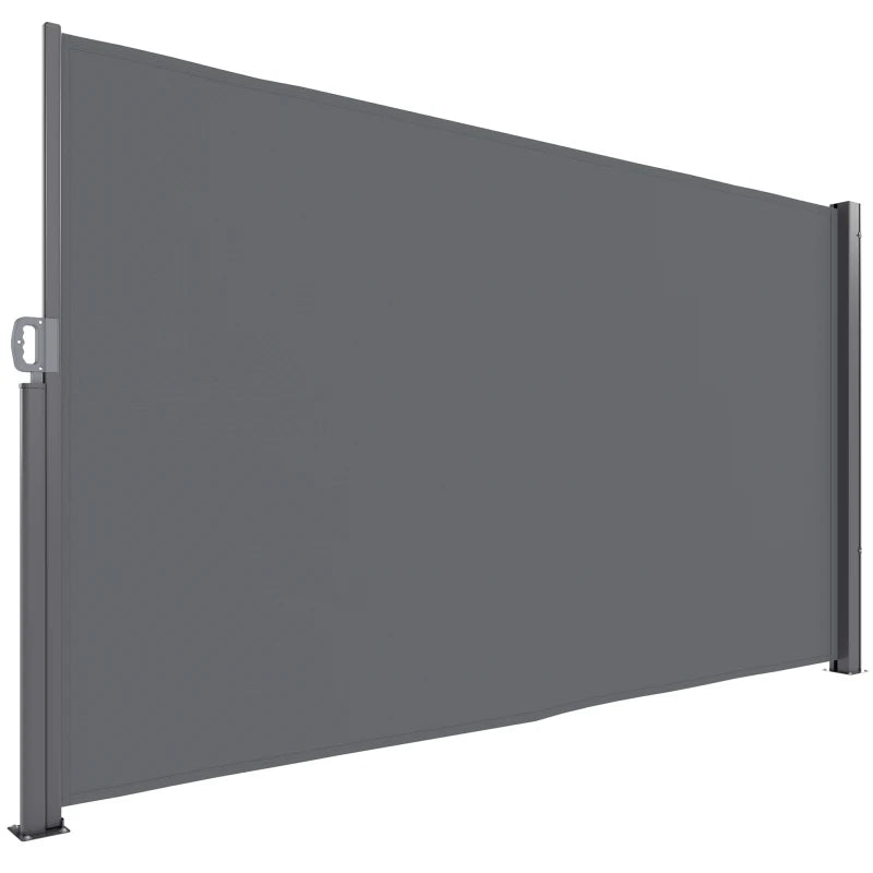 Windscherm - Tuinscherm - Uitschuifbare Zijluifel - Opvouwbare Windschermen - 300x180cm - Opaak Privacy Scherm met Muurbeugel – Windbescherming & Zonwering