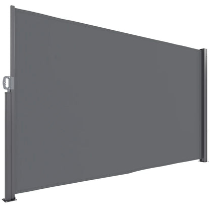 Windscherm - Tuinscherm - Uitschuifbare Zijluifel - Opvouwbare Windschermen - 300x180cm - Opaak Privacy Scherm met Muurbeugel – Windbescherming & Zonwering