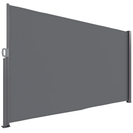 Windscherm - Tuinscherm - Uitschuifbare Zijluifel - Opvouwbare Windschermen - 300x180cm - Opaak Privacy Scherm met Muurbeugel – Windbescherming & Zonwering