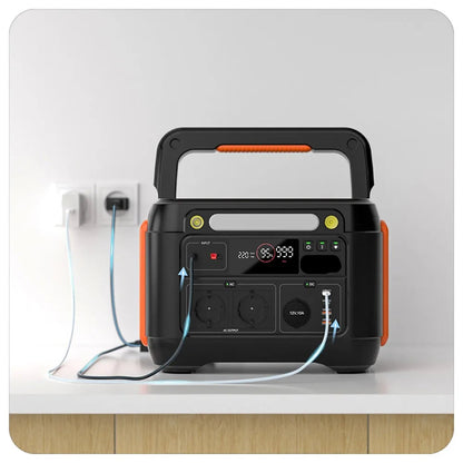 Powerstation – Draagbare Accu – Mobiele Energiebron – Noodstroom – Camping Generator – 1030Wh Capaciteit – Pure Sinusgolf AC
