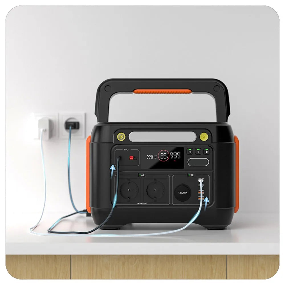 Powerstation – Draagbaar Accu Station – Stroomgenerator – Noodstroomvoorziening – Powerbank – 1030Wh Capaciteit – 1000W AC Uitgang