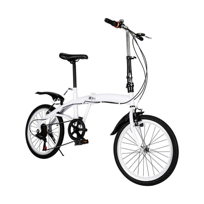 Vouwfiets – Vouwbare Fiets – Compacte Fiets – Stadsfiets – 20 Inch – 6 Versnellingen – Verstelbaar Zadel